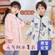 宝宝防水罩衣秋冬韩版 拉链中大童写字孩童羽绒服护衣 画画书法长袖