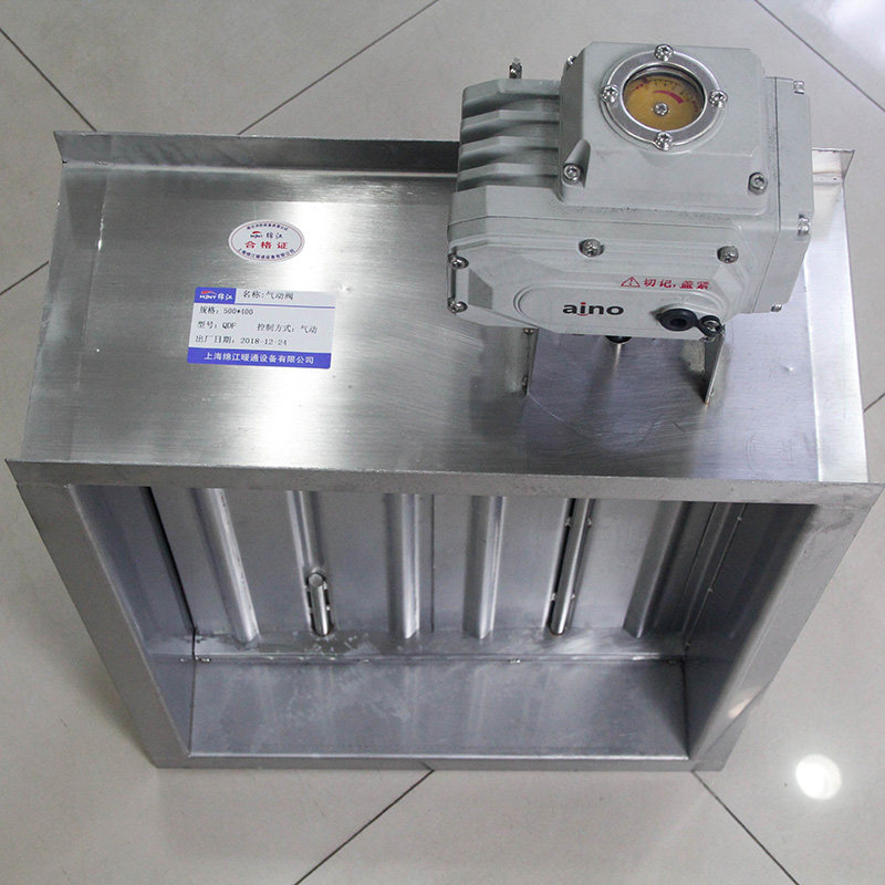 镀锌不锈新风钢管电动密闭阀门气动风量阀模拟量量手动调节阀方型