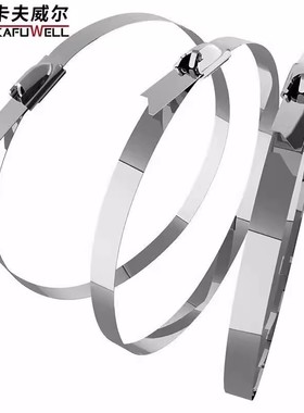 卡夫威尔 自锁式304不锈钢扎带扎线耐腐蚀耐高低温12*600mmOT3307