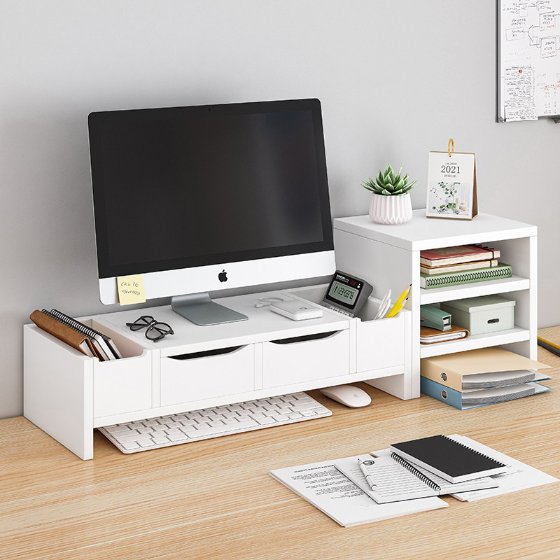 办公桌置物架工位桌面多层收纳架桌上档案文件整理架显示器增高架