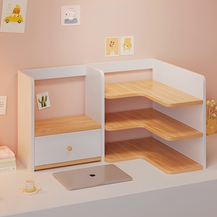 桌面置物架书架桌上转角柜工位收纳架书桌边柜宿舍拐角柜子小书柜