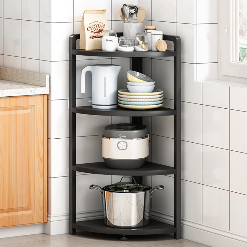 锅架厨房转角置物架家用落地多功能储物架多层三脚放锅具收纳架子