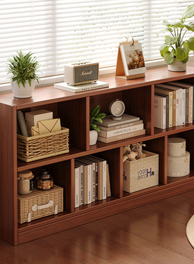 书架落地置物架客厅家用矮柜子储物柜格子柜卧室收纳柜简易书柜