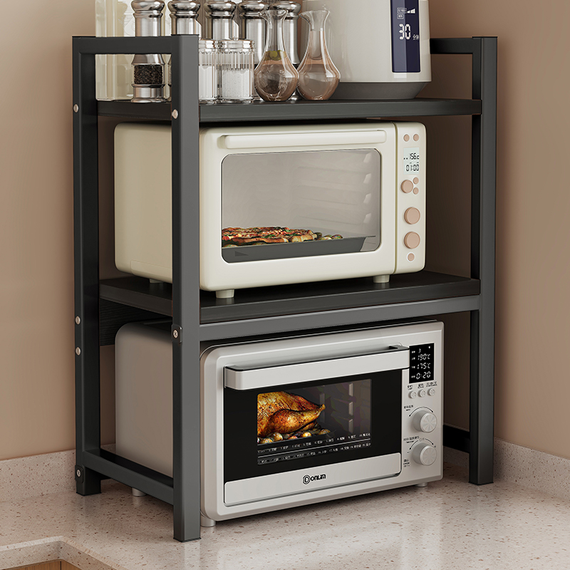 厨房微波炉架子置物架多功能支架多层家用烤箱台面电饭煲收纳架子