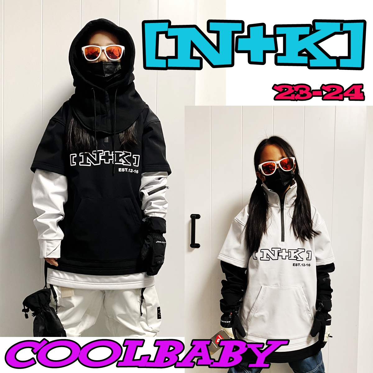 25 NK 儿童滑雪服滑雪加绒防水卫衣男女童青少年滑雪服