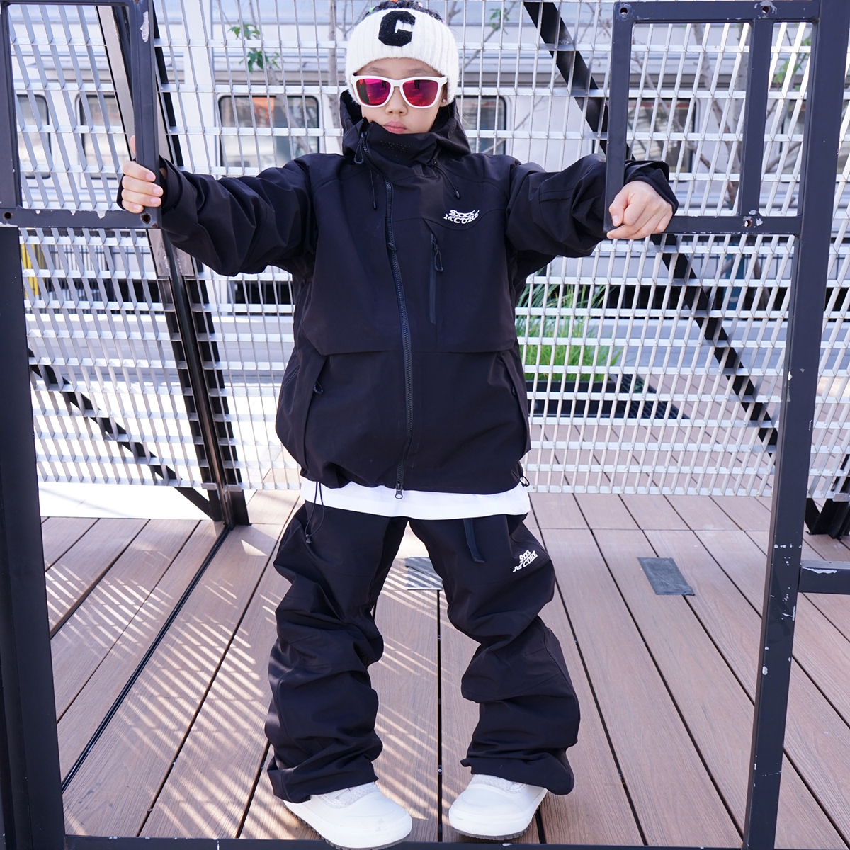 Sxxx M Cube 儿童3L单板双板加厚滑雪服背带滑雪裤套装