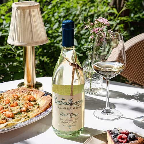 苹果雪梨小白花！意大利名庄进口莎泽卡尼尼树枝灰皮诺干白葡萄酒