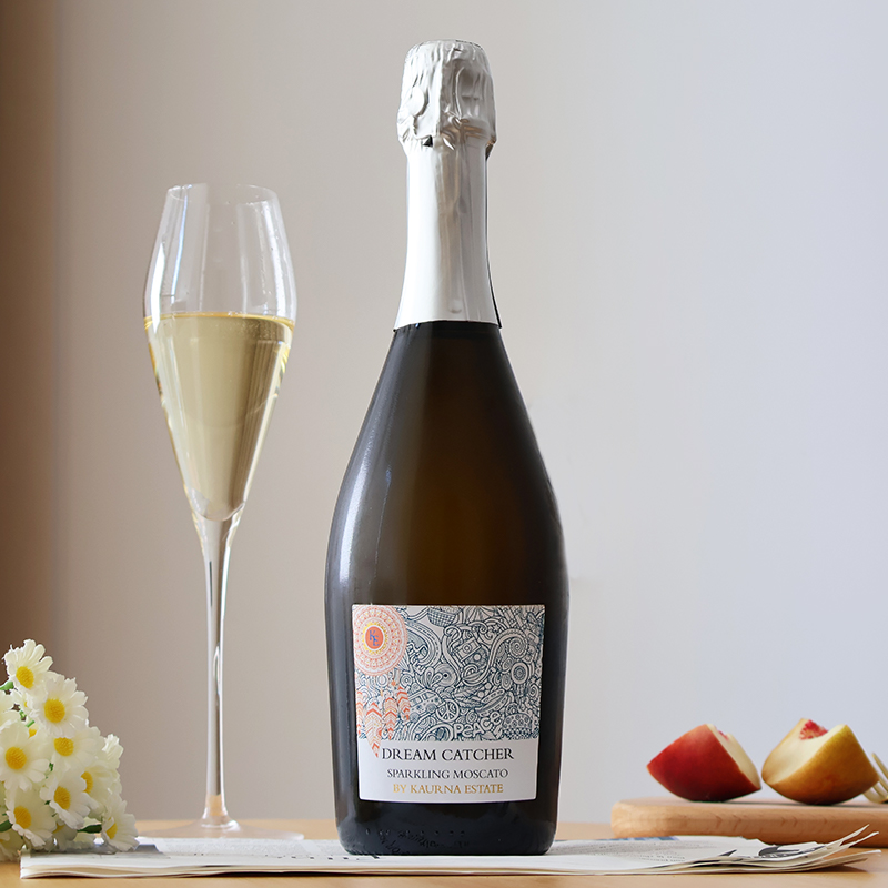 荔枝水蜜桃香意大利莫斯卡托甜白起泡葡萄酒捕梦网气泡微醺甜果酒