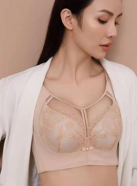 2024秋大胸显小内衣女全罩杯BCDEF收副乳防下垂调整型大码薄文胸
