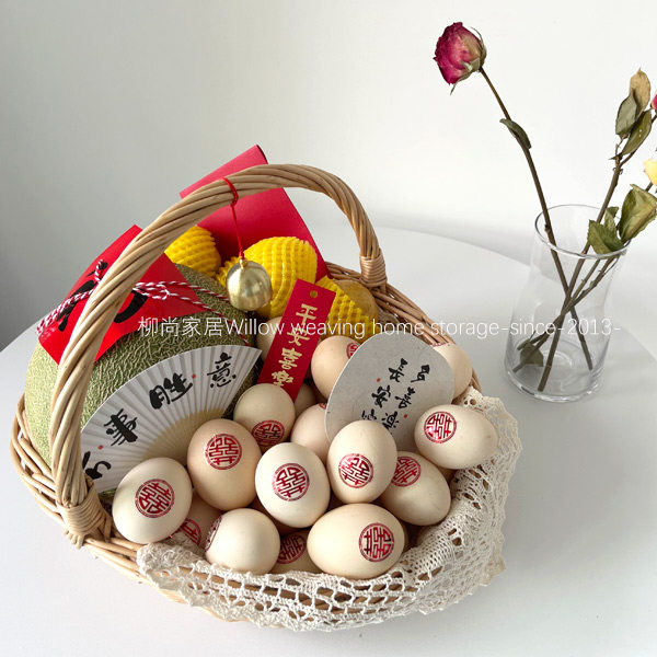 手提水果篮月子鸡蛋鲜花篮手工柳藤编竹编月子礼物送产妇柳尚家居,收纳整理,其他收纳篮,淘宝优惠券,粉丝福利购,淘宝优惠卷