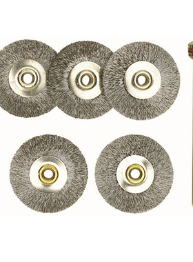 PROXXON钢丝刷轮铜丝刷轮金属毛刷轮除锈刷轮22mm抛光打磨铜丝刷