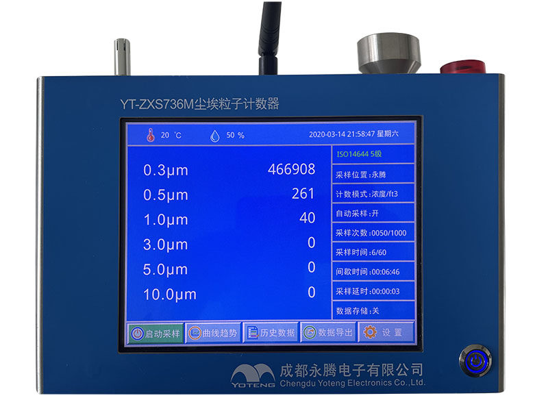 yoteng大流量尘埃粒子计数器检测