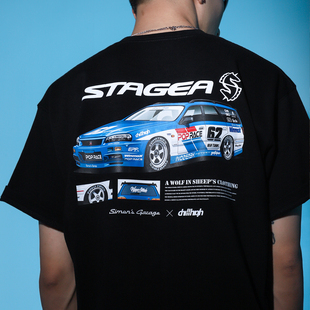 特别联名限定纪念短袖 ChillHigh STAGEA 西蒙神奇车库 休闲T恤