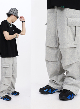 ChillHigh 凉感Baggy宽松 基础百搭多口袋工装 可调节伞兵休闲裤