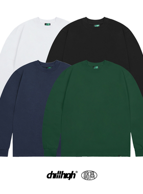 ChillHigh C270L美式重磅圆领基础纯色宽松Classic Fit休闲长袖T