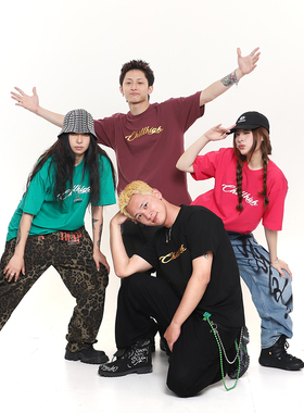 ChillHigh HIHAT简约休闲系列 基础重磅手写花体多色250g纯棉短袖