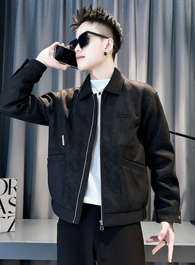 社会小伙 秋冬男时尚夹克男外套  J266-P118 控158 黑色
