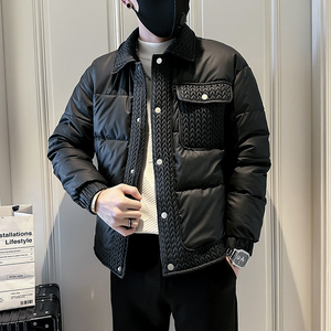 无头风 2025冬装加厚男士棉衣外套 F66-P138 控178 黑色,男装棉衣,电商D313