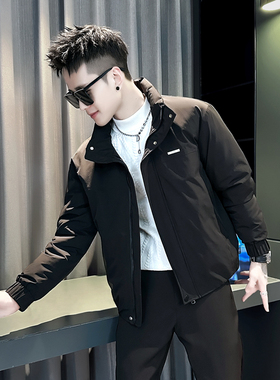 小伙 2025冬装加厚设计男士棉衣外套  F111-P138 控178 黑色