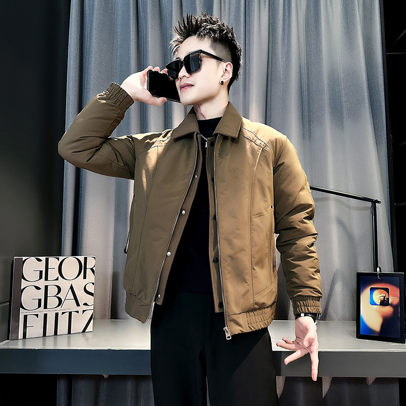 小伙2026冬装加厚设计男士棉衣外套F139-P138控178咖色，男装棉衣，电商D313