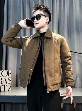 小伙 2025冬装加厚设计男士棉衣外套  F139-P138 控178 咖色