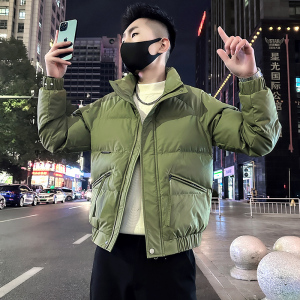 社会小伙 2025冬装加厚男士棉衣外套 F51-P138 控178 绿色，男装棉衣，电商D313