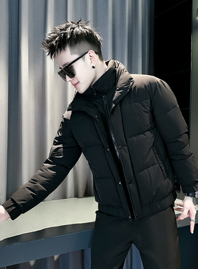 小伙 2025冬装加厚设计男士皮棉衣外套  F126-P138 控178 黑色