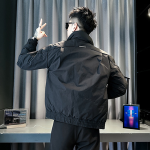 小伙 2025冬装加厚设计男士皮棉衣外套  F123-P138 控178 黑色图片