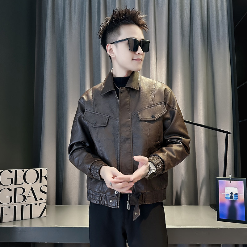 社会小伙秋冬男时尚夹克男外套J273-P128控168黑色,男装夹克,电商D313