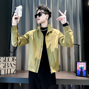 社会小伙 春装新款男时尚夹克男外套  J275-P98 控145 黑色图片