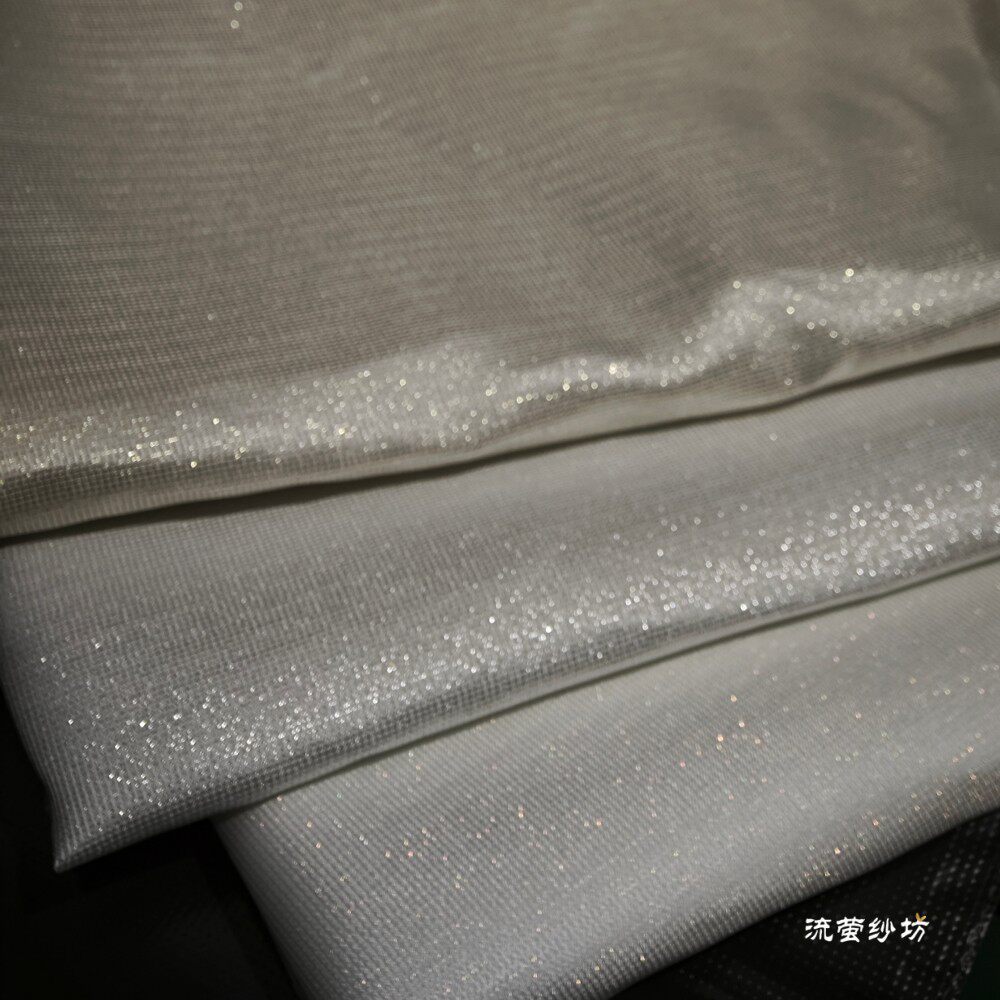 金银丝缎布料高密七彩纯色lolita礼服马面裙汉服面料舞台装饰背景