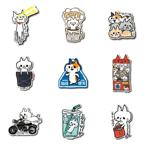 猫猫日常系列 B-SIDE LABEL 贴纸 卡贴 防水防晒 旅行箱贴
