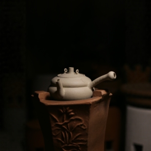 【赵桂波 穿心砂铫】潮州工夫茶 炭炉 砂铫 薄锅仔 白泥 韩江砂