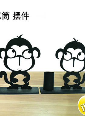 个性铁艺少女心风特色书房笔筒