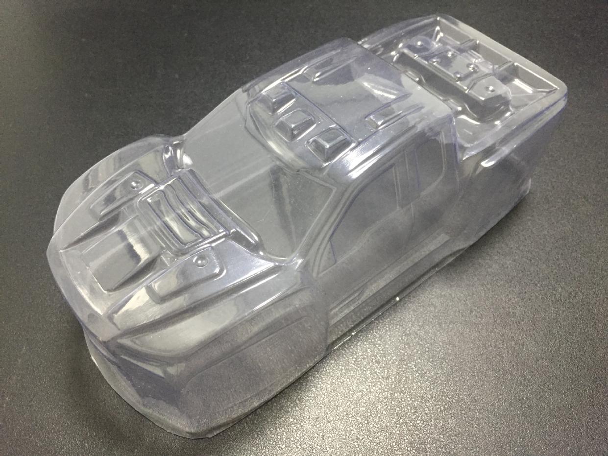 聚乐1:18透明遥控车模型外壳软车壳大脚越野方形皮卡配件宽103MM