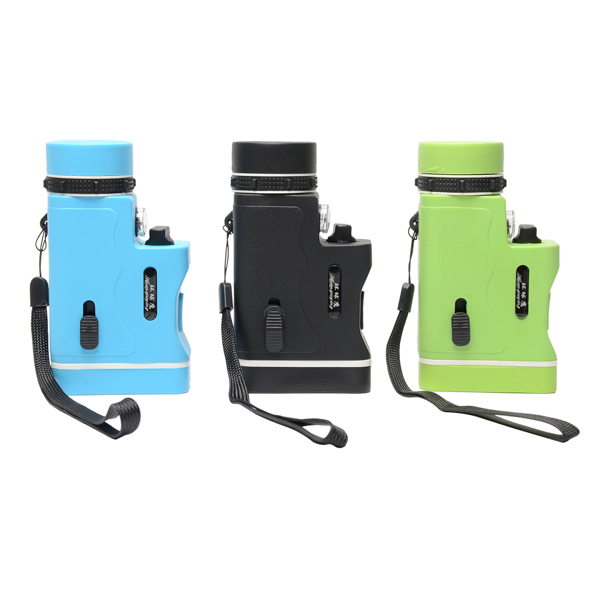 单筒高清户外望眼镜OEM定制LED照明带激光远射10X30儿童望远镜