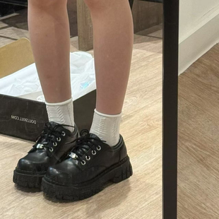 Delias小皮鞋女厚底美式2025夏季新款辣妹配裙子jk单鞋松糕底女鞋