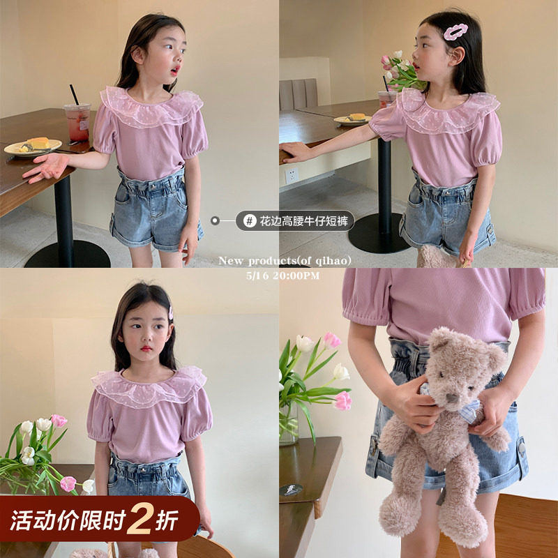 牛仔短裤女童清凉柒号童仓										