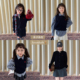 圆领开衫 秋装 柒号童仓女童学院风绞花针织套装 背心短裙 亲子