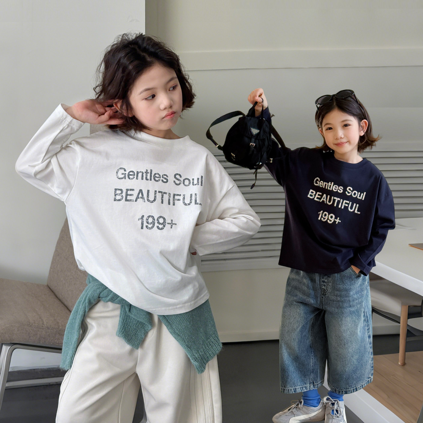 【亲子】柒号童仓女大童韩版印花长袖T恤春装新款儿童打底衫上衣,童装/婴儿装/亲子装,T恤,淘宝优惠券,粉丝福利购,淘宝优惠卷