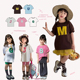 柒号童仓女大童韩版 儿童立体字母宽松上衣潮 新款 洋气短袖 T恤夏装