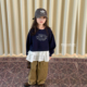 儿童裙摆拼接休闲上衣潮 新款 柒号童仓女大童韩版 洋气字母卫衣秋装