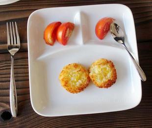 外贸原单尾货 新骨瓷10寸三格盘快餐盘子白色分格分餐盘甜品饭盆