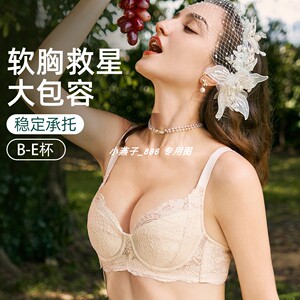 正品 伊丝艾拉0302 夹棉薄杯软钢圈聚拢上托大胸文胸女士内衣