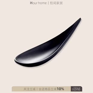 姜妍同款 尖柄椭圆勺料理勺水滴酸奶勺子调羹汤勺家用 厨房好物日式