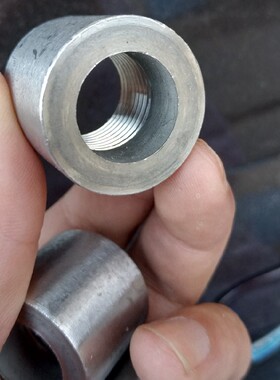 不锈钢焊接单头内丝加厚304内螺纹压力容器管路焊接头直接头包邮