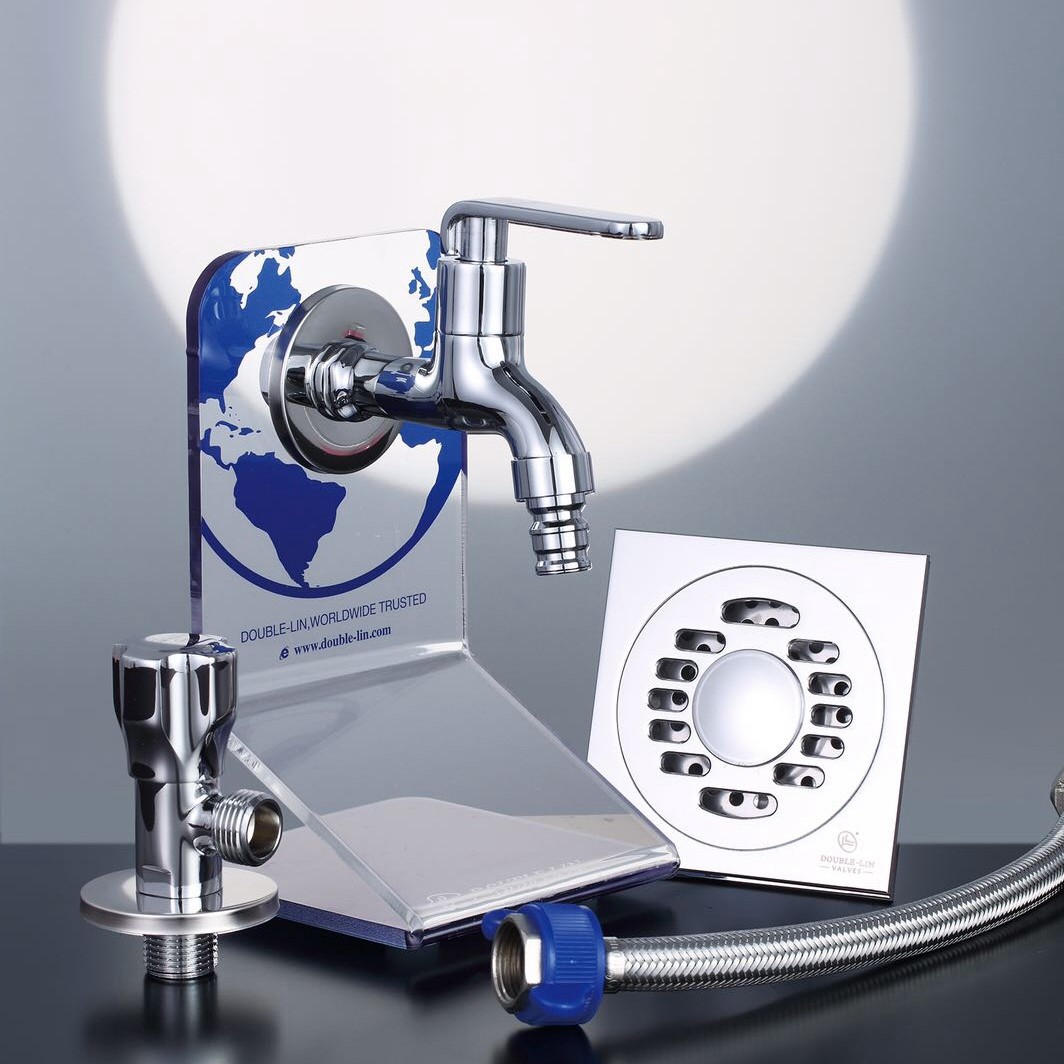 三角阀黄铜冷热水开关电镀加厚