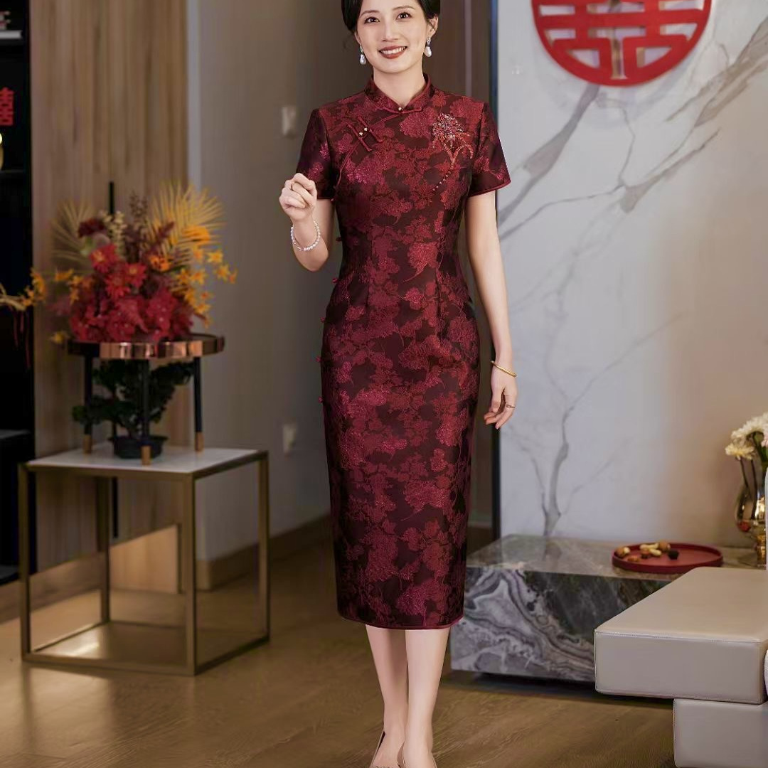 高端礼服2025新款春夏婚宴妈妈装