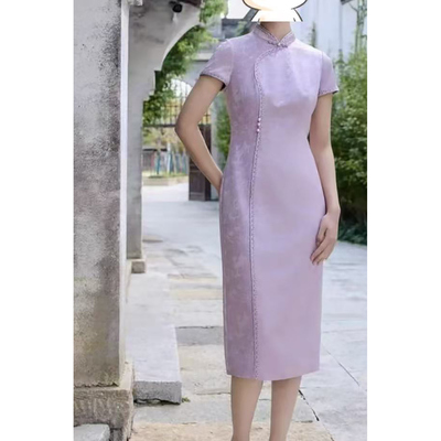 喜婆婆新中式高贵大气紫色