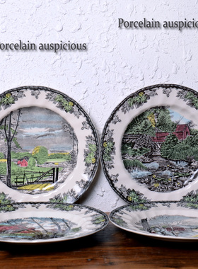 出口英国陶瓷Johnson Brothers 爵士庄园高档餐具礼品盘装饰挂盘